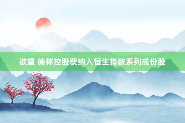 欲望 德林控股获纳入恒生指数系列成份股