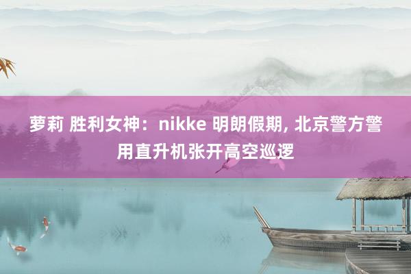 萝莉 胜利女神：nikke 明朗假期, 北京警方警用直升机张开高空巡逻