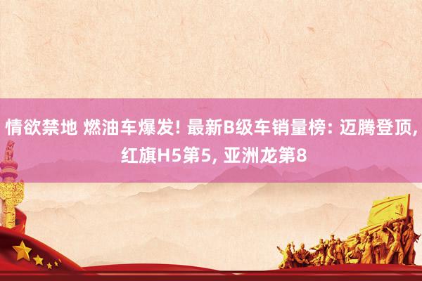 情欲禁地 燃油车爆发! 最新B级车销量榜: 迈腾登顶, 红旗H5第5, 亚洲龙第8